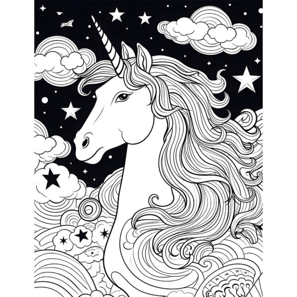 Dreamy Unicorns Coloring Book - Image 2