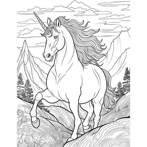 Dreamy Unicorns Coloring Book - Image 3