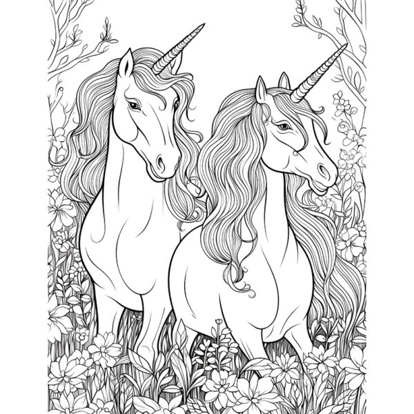 Dreamy Unicorns Coloring Book - Image 6